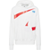 Nike Sportswear Swoosh Pullover Semi Brushed Back Hoodie - White/University Red