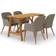 vidaXL 3068773 Patio Dining Set, 1 Table incl. 4 Chairs