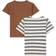 Minymo Basic T-shirt 2-pack - Brown