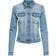 Only Tia Life Short Denim Jacket - Blue/Light Blue Denim