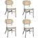 vidaXL l Chaise de Cuisine 83cm 4pcs