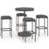 vidaXL 3064763 Conjunto de Bar Exterior, 1 Mesa incl. 4 Sillas