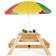 Plum Picnic Table with Parasol