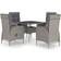 vidaXL 3058524 Set da pranzo per patio, 1 Tavolo incluso 4 Sedie