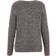 Pieces Bibi Patterned Knitted Top - Dark Gray Melange