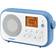 Sangean PR-D12BT Radio De Table AM FM Bluetooth Blanc Bleu