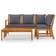 vidaXL 3057778 Lounge-Set, 1 Tisch einschl. 3 Sofas