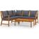 vidaXL 3057776 Lounge-Set, 1 Tisch einschl. 2 Stühle & 3 Sofas