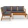 vidaXL 3057776 Lounge-Set, 1 Tisch einschl. 2 Stühle & 3 Sofas