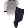 Petit Bateau Boy's Organic Cotton Pyjamas with Sailor Stripes - Marshmallow Smoking/Smoking Blue (A01DE01040)