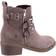 Hush Puppies Jenna Leren Enkellaarsjes - Taupe