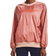 Under Armour Women's UA Recover Shine Woven Crew Neck Top - Stardust Pink/Blaze Orange