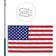 vidaXL US Flag and Pole 19.7ft