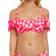 Freya Totally Check Bardot Bikini Top - Tropical Punch