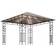 vidaXL Gazebo with Mosquito Net & LED String Lights 3x3 m