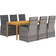 vidaXL 3067909 Ensemble repas de patio, 1 Table incluse 6 Chaises