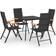 vidaXL 3060089 Juego de comedor de patio, 1 Mesa incl. 4 Sillas