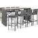 vidaXL 49567 Bargrupp, 1 Bord inkl. 8 Stolar