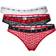 Tommy Hilfiger Lingeri Tai 3-pack - Red/Black