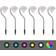 vidaXL 9x7.8x29.5cm Bedlampe 9cm 6stk