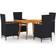 vidaXL 3071952 Matgrupp, 1 Bord inkl. 4 Stolar