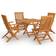 vidaXL 3059584 Ensemble repas de patio, 1 Table incluse 4 Chaises