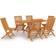 vidaXL 3059594 Matgrupp, 1 Bord inkl. 6 Stolar