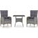 vidaXL 3058522 Juego de comedor de patio, 1 Mesa incl. 2 Sillas