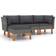 vidaXL 3059727 Lounge-Set, Tisch einschl. 3 Sofas