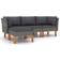vidaXL 3059727 Loungeset, Bord inkl. 3 Soffor