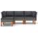 vidaXL 3059727 Loungeset, Bord inkl. 3 Soffor