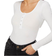 Pieces Kitte Button Front Ribbed Top - Bright White