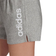 Adidas Women's Essentials Slim Logo Shorts - Medium Grey Heather/White