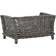 vidaXL Cesta Para Perros Con Cojín Sauce Natural Gris 50x33x30 cm