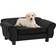 vidaXL Divano Per Cani Nero 72x45x30 cm In Peluche