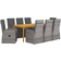 vidaXL 3067904 Matgrupp, 1 Bord inkl. 8 Stolar