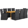 vidaXL 3067904 Matgrupp, 1 Bord inkl. 8 Stolar