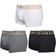 Versace Greca Border Trunks 3-pack - White/Black/Gray