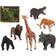 BigBuy Speelgoed safari jungle dieren figuren 5x stuks variabele afmetingen 17 x 8 cm tot 6 x 7 cm