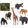 BigBuy Speelgoed safari jungle dieren figuren 5x stuks variabele afmetingen 17 x 8 cm tot 6 x 7 cm