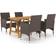 vidaXL 3068738 Ensemble repas de patio, 1 Table incluse 4 Chaises