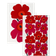 Marimekko Unikko Cream/Dark Red/Pink Viskestykke Hvid, Rød (70x47cm)
