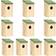 vidaXL Birdhouse 10pcs