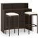 vidaXL 3064872 Bargrupp, 1 Bord inkl. 2 Stolar