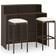 vidaXL 3064872 Conjunto de Bar Exterior, 1 Mesa incl. 2 Sillas