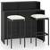 vidaXL 3064872 Conjunto de Bar Exterior, 1 Mesa incl. 2 Sillas