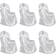 vidaXL Wedding 12-pack Funda de silla suelta Blanco (140x110cm)