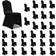 vidaXL Stretch 30pcs Loose Chair Cover Black