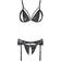 Cottelli Collection Three-Piece Suspenders Set