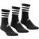 adidas 3-Stripes Cushioned Crew Socks 3-pack - Black